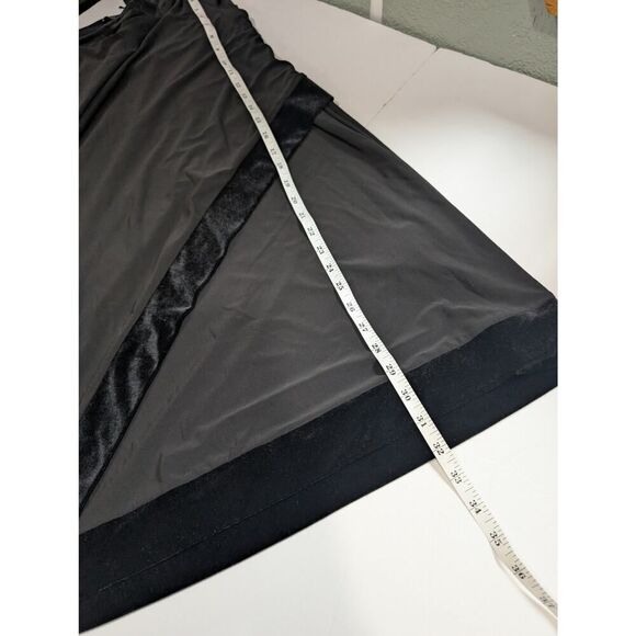 Joseph Ribkoff Top Womens 8 Black Asymmetrical Hem‎ Tunic Velvet Trim - Picture 11 of 12